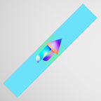 Space Ship Vibrant Blue-Green Colors Minimalist Modern Abstract Illustration  Table Runner Gallery Image 3