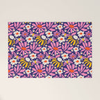 Wild Floral - Red, Blue and Pink Welcome Mat Gallery Image 1