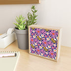 Wild Floral - Red, Blue and Pink Mini Art Print Gallery Image 2