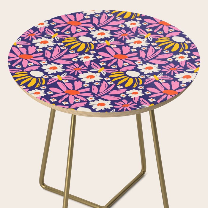 Wild Floral - Red, Blue and Pink Side Table Gallery Image 2