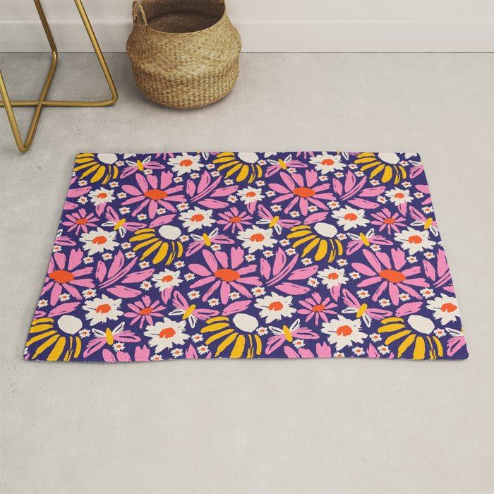 Wild Floral - Red, Blue and Pink Rug Gallery Image 1