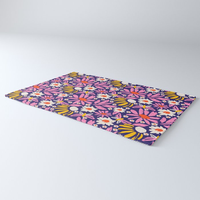 Wild Floral - Red, Blue and Pink Rug Gallery Image 3