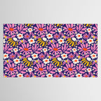 Wild Floral - Red, Blue and Pink Tablecloth Gallery Image 2