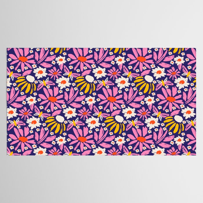 Wild Floral - Red, Blue and Pink Tablecloth Gallery Image 2