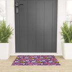 Wild Floral - Red, Blue and Pink Welcome Mat Gallery Image 3