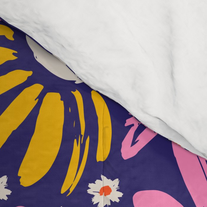 Wild Floral - Red, Blue and Pink Comforter Gallery Image 4