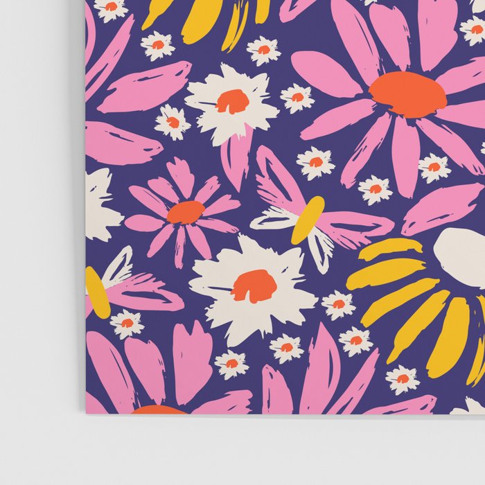 Wild Floral - Red, Blue and Pink Poster Gallery Image 3