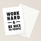 Work hard and be nice to people Stationery Card Gallery Image 2