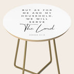 Joshua 24 15 Bible Verse Print But As For Me And My House We Will Serve The Lord Scripture Christian Side Table Gallery Image 2