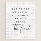 Joshua 24 15 Bible Verse Print But As For Me And My House We Will Serve The Lord Scripture Christian Jigsaw Puzzle Gallery Image 1