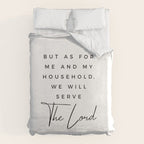 Joshua 24 15 Bible Verse Print But As For Me And My House We Will Serve The Lord Scripture Christian Duvet Cover Gallery Image 6