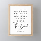 Joshua 24 15 Bible Verse Print But As For Me And My House We Will Serve The Lord Scripture Christian Mini Art Print Gallery Image 1