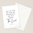 Joshua 24 15 Bible Verse Print But As For Me And My House We Will Serve The Lord Scripture Christian Stationery Card Gallery Image 2