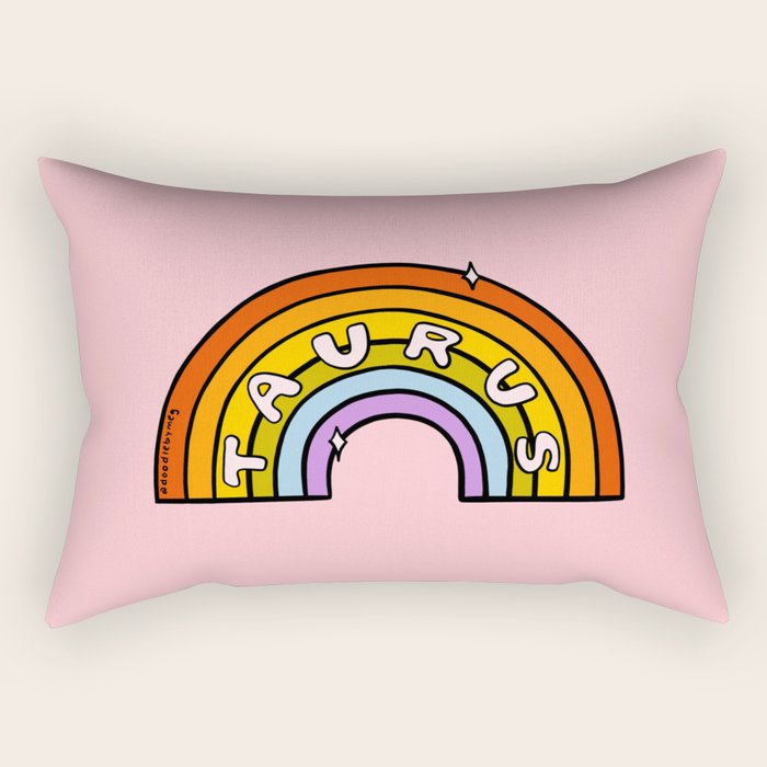 Taurus Rainbow Rectangular Pillow Gallery Image 2