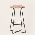 Terracotta Pink Retro Flower Stool Gallery Image 1