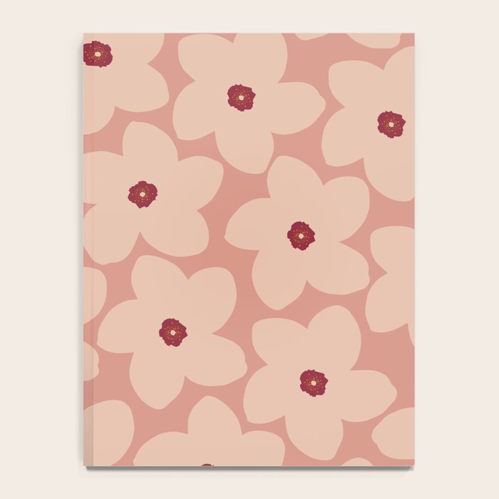 Terracotta Pink Retro Flower Notebook Gallery Image 4