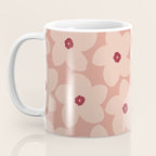 Terracotta Pink Retro Flower Coffee Mug Gallery Image 3
