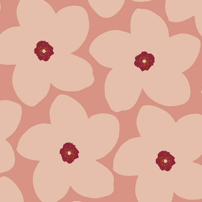 Terracotta Pink Retro Flower Coffee Mug Gallery Image 2