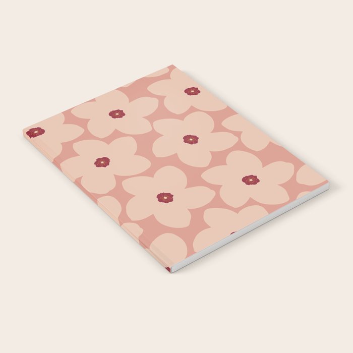 Terracotta Pink Retro Flower Notebook Gallery Image 2