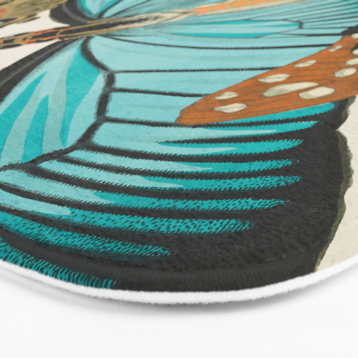 Butterfly Print by E.A. Seguy, 1925 #2 Bath Mat Gallery Image 3