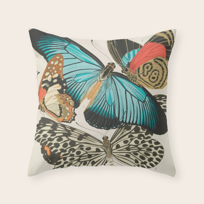 Butterfly Print by E.A. Seguy, 1925 #2 Throw Pillow Gallery Image 6
