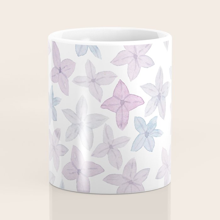 Watercolor hand painted lavender lilac blue floral Coffee Mug Gallery Image 4