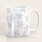 Watercolor hand painted lavender lilac blue floral Coffee Mug Gallery Image 1