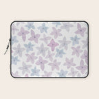 Watercolor hand painted lavender lilac blue floral Laptop Sleeve Gallery Image 1