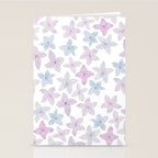 Watercolor hand painted lavender lilac blue floral Stationery Card Gallery Image 2