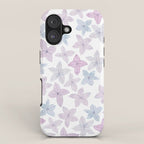 Watercolor hand painted lavender lilac blue floral iPhone Case Gallery Image 1