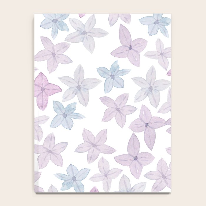 Watercolor hand painted lavender lilac blue floral Notebook Gallery Image 4