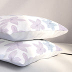 Watercolor hand painted lavender lilac blue floral Pillow Sham Gallery Image 3