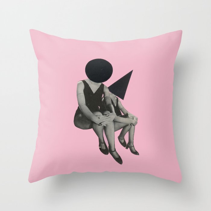 Pink Opaque Throw Pillow Gallery Image 1
