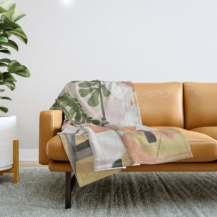 Morning Wine III Throw Blanket Gallery Image 1