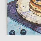 Blueberry Pancakes and Coffee Watercolor Breakfast Still Life Poster Gallery Image 3