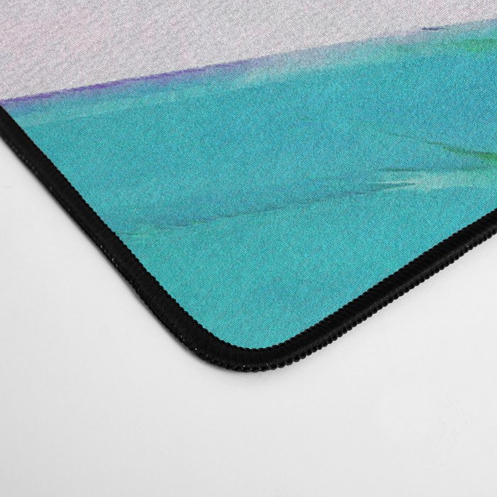 Turquoise Palm Leaves Desk Mat Gallery Image 4