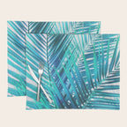 Turquoise Palm Leaves Placemat Gallery Image 1