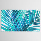 Turquoise Palm Leaves Tablecloth Gallery Image 2