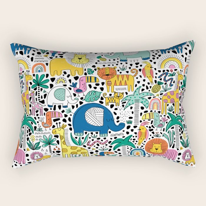 Safari Animals Rectangular Pillow Gallery Image 2