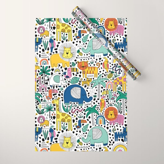 Safari Animals Wrapping Paper Gallery Image 1