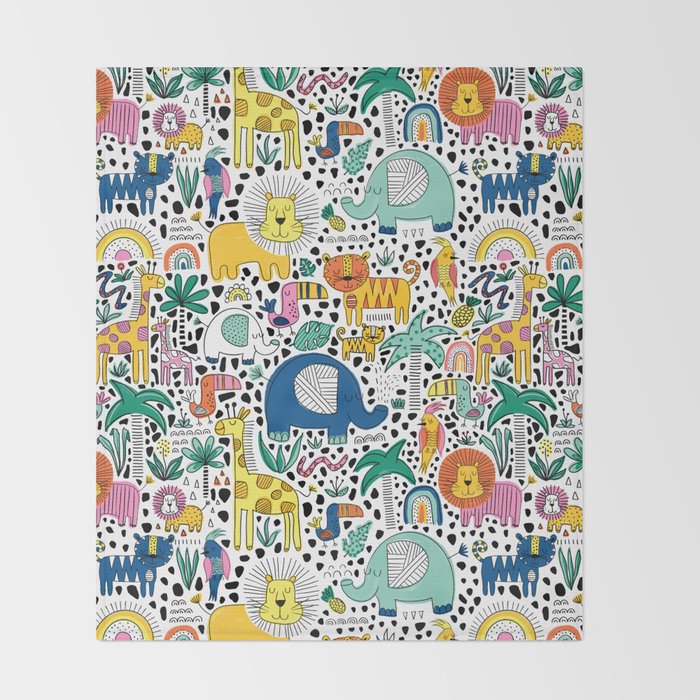 Safari Animals Throw Blanket Gallery Image 2