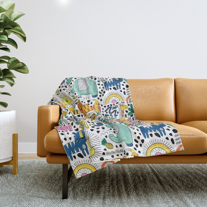 Safari Animals Throw Blanket Gallery Image 1