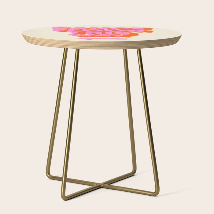 DANCE FLOOR THIS WAY - PINK TYPOGRAPHY Side Table Gallery Image 1