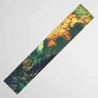 Evening at Baakan - Mountain Trees and Clouds - Nature Landscape in Green & Orange Table Runner Gallery Image 3
