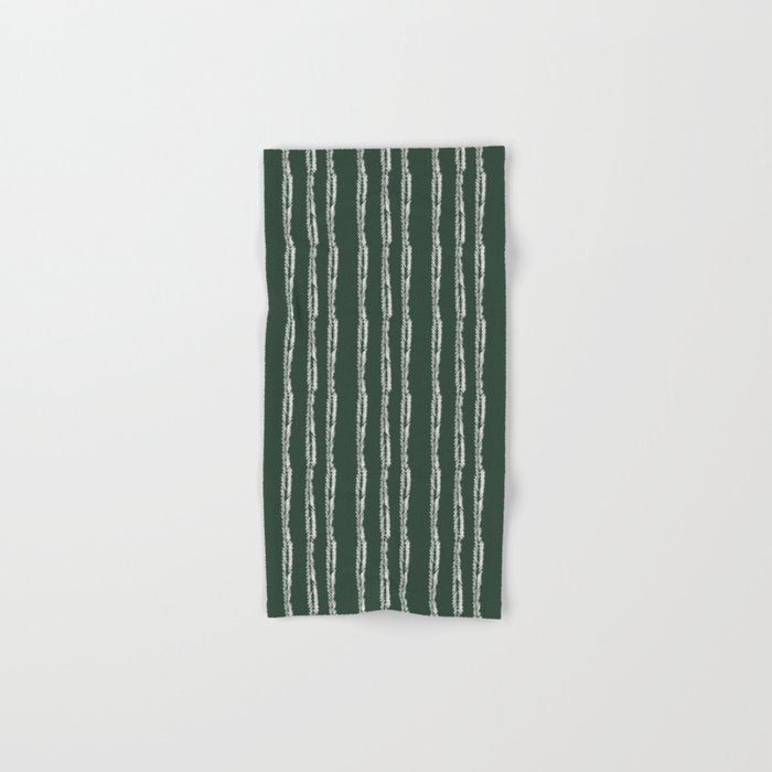 Emerald Herringbone Stripes Bath Towel Gallery Image 1
