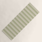 Mediterranean Ticking Stripe Sage Sand  Yoga Mat Gallery Image 1