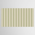 Mediterranean Ticking Stripe Sage Sand  Tablecloth Gallery Image 2