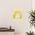 mushy waves mushroom retro surf art by surfy birdy Poster Gallery Image 2