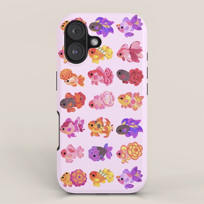 Flower goldfish - bright iPhone Case Gallery Image 1