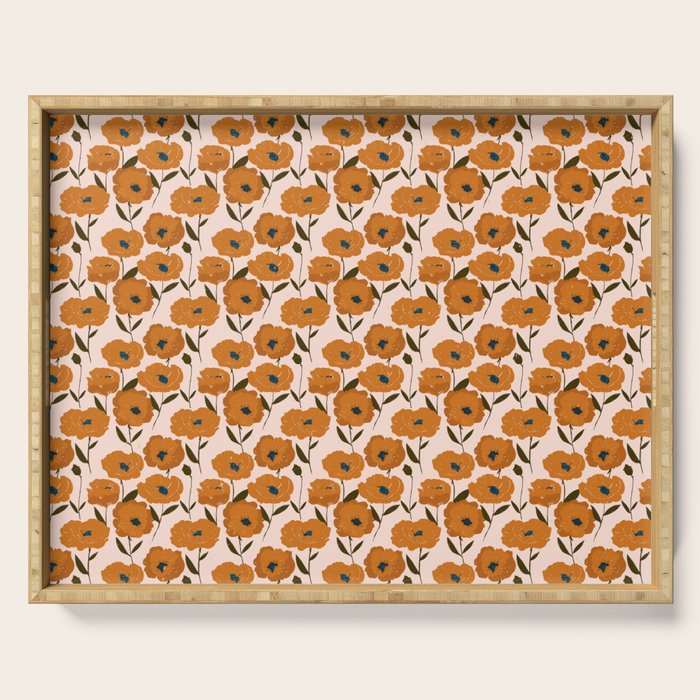 Boho Poppies Serving Tray Gallery Image 1